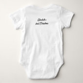 Persoonlijke baby naam Kerstman slee Kerstmis Romper (Achterkant)