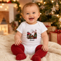 Persoonlijke baby naam Kerstman slee Kerstmis
