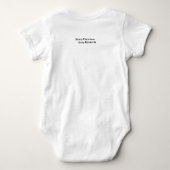 Persoonlijke baby naam Rudolph Kerstmis Romper (Achterkant)