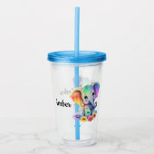 Persoonlijke Baby Olifant Acryl Drinkbeker (Voorkant)