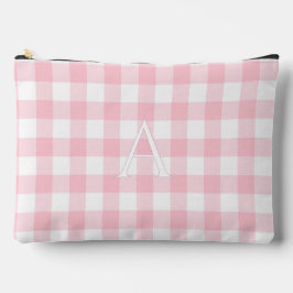 Persoonlijke baby roze geruite monogram etui
