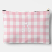 Persoonlijke baby roze geruite monogram etui (Achterkant)
