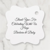 Persoonlijke Baby Shower Bedankjes Labels (Achterkant)