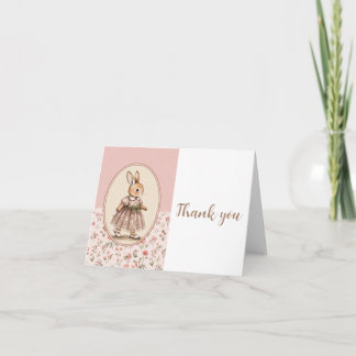Persoonlijke baby shower bedankkaart, vintage B Bedankkaart