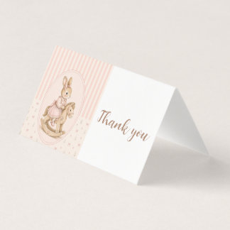 Persoonlijke Baby Shower Bedankkaart, Vintage Kaart