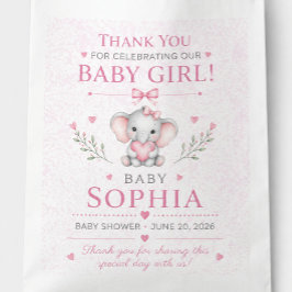 Persoonlijke baby shower favorietentassen bedankzakje