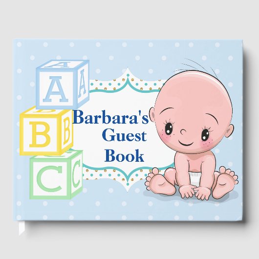 Persoonlijke Baby Shower Gastenboek (Voorkant)