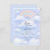 Persoonlijke baby shower informatiekaartje (Voorkant / Achterkant)