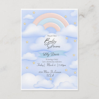 Persoonlijke baby shower informatiekaartje