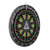 Persoonlijke Baby shower Namen en games Dartbord (Voorkant Links)