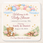 Persoonlijke baby shower onderzetters (Voorkant)