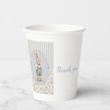 Persoonlijke baby shower papieren bekers vintage