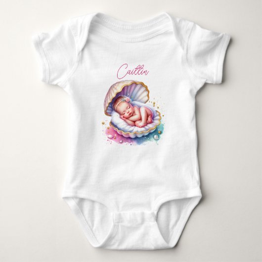 Persoonlijke baby shower voor meisjes romper (Voorkant)