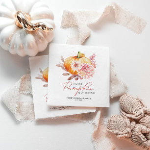 Persoonlijke Baby Shower voor Pompoen Meisje Servet