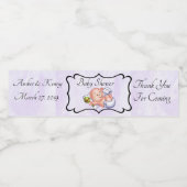 Persoonlijke Baby Shower Waterfles Etiket (Enkel label)