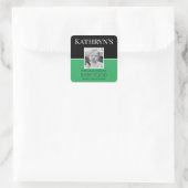Persoonlijke Baby Square Foto met Pic Green Label (Tas)