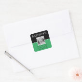 Persoonlijke Baby Square Foto met Pic Green Label (Envelop)