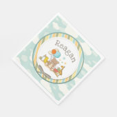 Persoonlijke Baby Teddy Bear Giraffe Rubber Ducky Servet (Hoek)