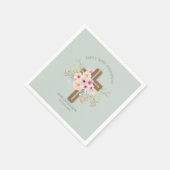 Persoonlijke BABY Transactie Floral Cross Servet (Hoek)