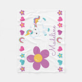 Persoonlijke Baby Unicorn Fleece Deken (Voorkant)
