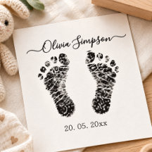 Persoonlijke baby voetafdruk stempel, pasgeborene