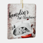 Persoonlijke Baby XMAS Ornament Landtros Sleutel t (Rechts)