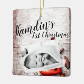 Persoonlijke Baby XMAS Ornament Landtros Sleutel t (Links)