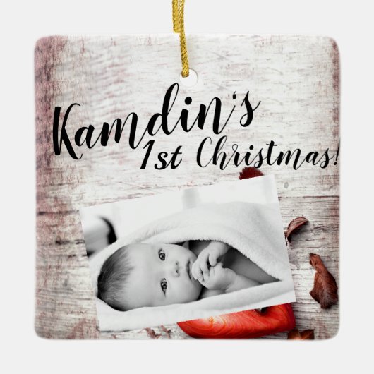 Persoonlijke Baby XMAS Ornament Landtros Sleutel t (Voorkant)