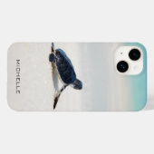 Persoonlijke Baby Zeeschildpad Strand Reis Case-Mate iPhone Case (Achterkant (horizontaal))