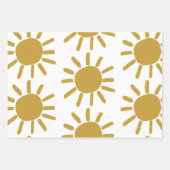 Persoonlijke baby zon blij schattig voor 1 verjaar inpakpapier vel (Voorkant 3)