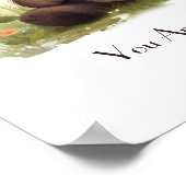 Persoonlijke babybeer waterverf kinderkamer muur k poster (Hoek)