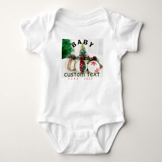 Persoonlijke babybody met achternaam aankondiging romper (Voorkant)