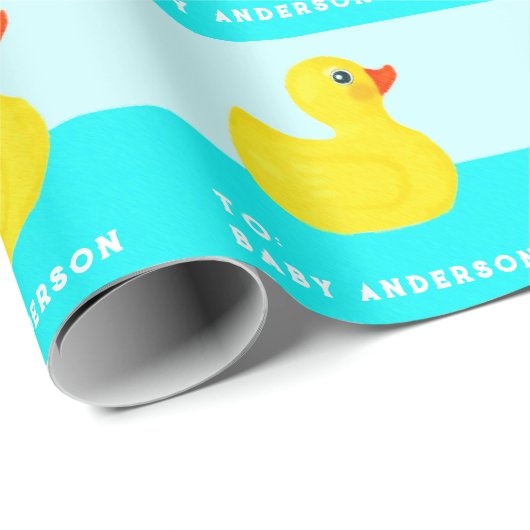 Persoonlijke babyborrel cadeaupapier (Rol Hoek)
