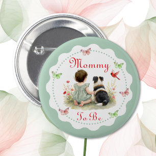 Persoonlijke babyborrel Moeder in wording Ronde Button 5,7 Cm