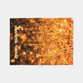 Persoonlijke babydeken met gouden nepsparkel fleece deken (Voorkant (Horizontaal))