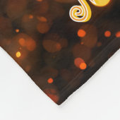 Persoonlijke babydeken met gouden nepsparkel fleece deken (Hoek)
