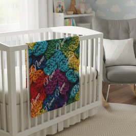 Persoonlijke babydeken met naam fleece deken