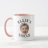 Persoonlijke babyface-oom cadeau mok (Links)