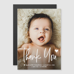 Persoonlijke babyfoto Bedankt pasgeborene