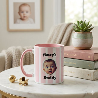 Persoonlijke babyfotomok – Douvanter voor Vaderdag Mok