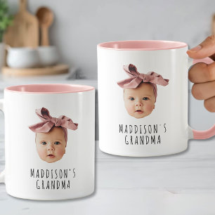 Persoonlijke babygezicht oma mok