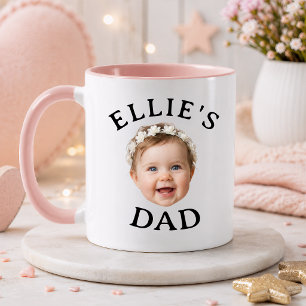Persoonlijke babygezicht Vader vaderdag fotocadeau Mok