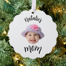 Persoonlijke babygezichtsfoto naam nieuwe moeder