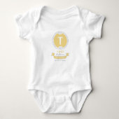 Persoonlijke babyherinneringen met monogram romper (Voorkant)