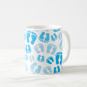 Persoonlijke babyjongen babyvoeten koffiemok (Voorkant rechts)