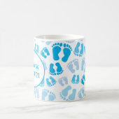 Persoonlijke babyjongen babyvoeten koffiemok (Center)