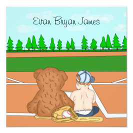 Persoonlijke babyjongen in het Pet Teddy Bear Foto Afdruk