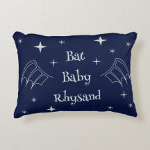 Persoonlijke babykamer accentkussen Bat Baby