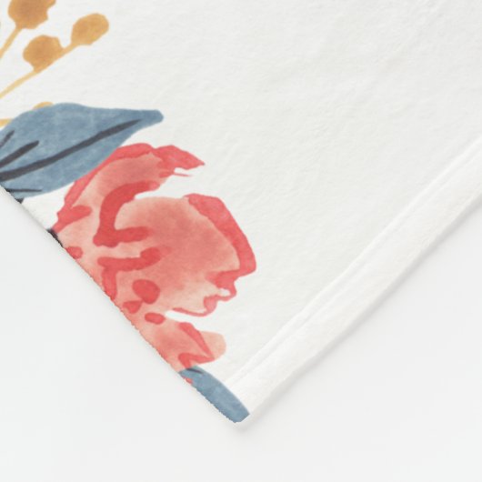 Persoonlijke babymeisje Milestone Floral Rainbow Fleece Deken (Hoek)