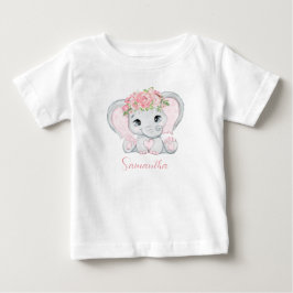 Persoonlijke babyolifant roze meisjes baby shower